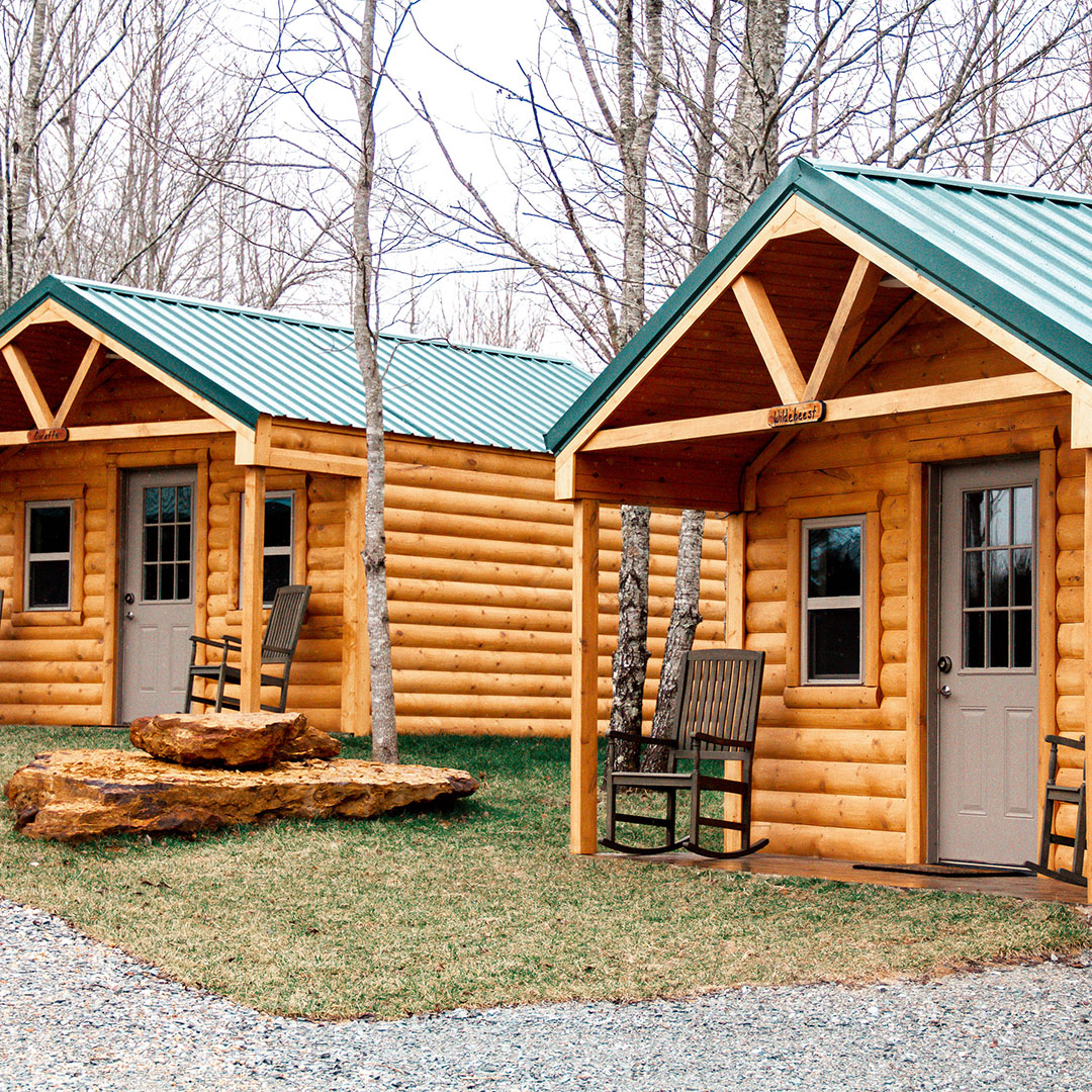 Square image of cabins